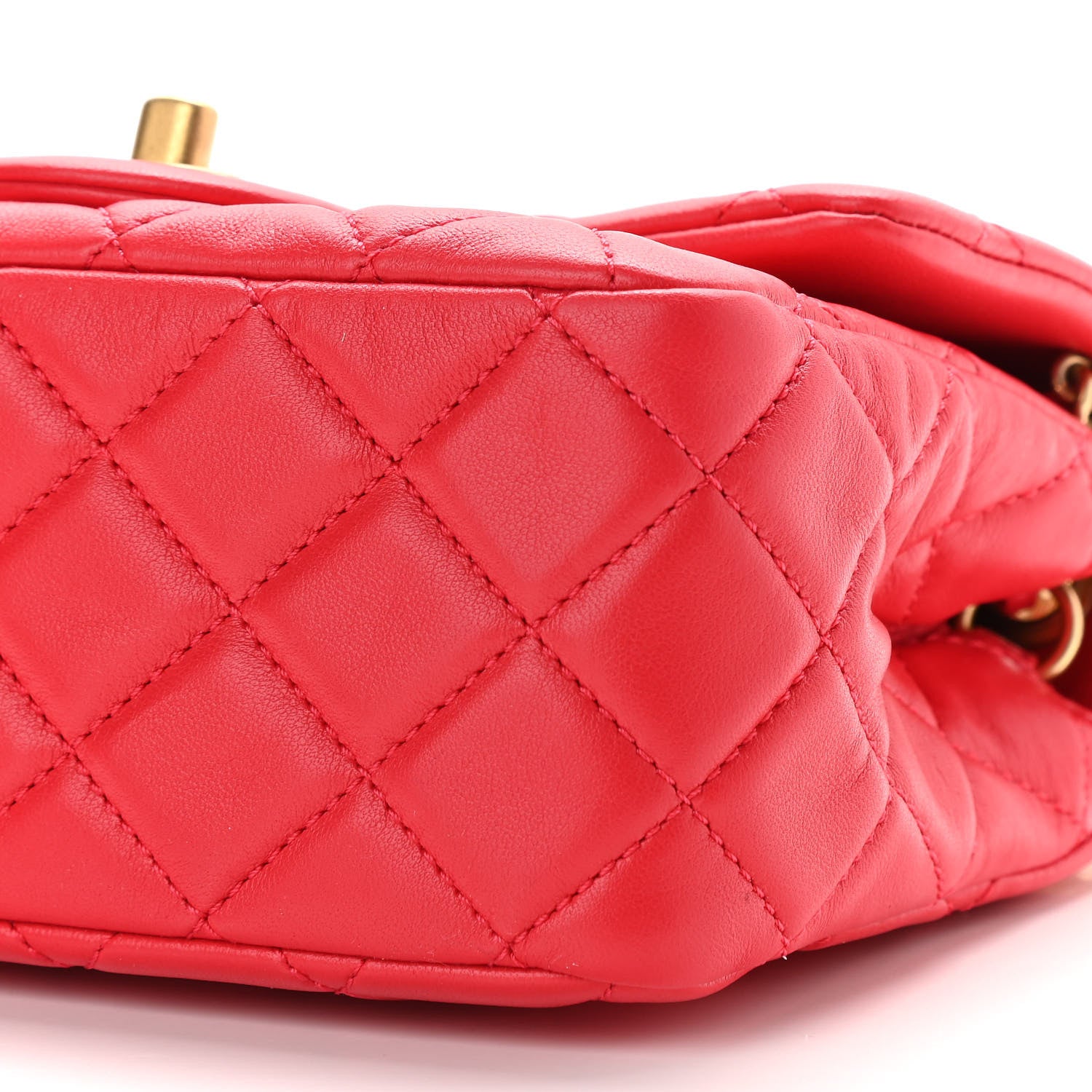 Chanel Lambskin Quilted Mini Pearl Crush Flap Red 6 of 11