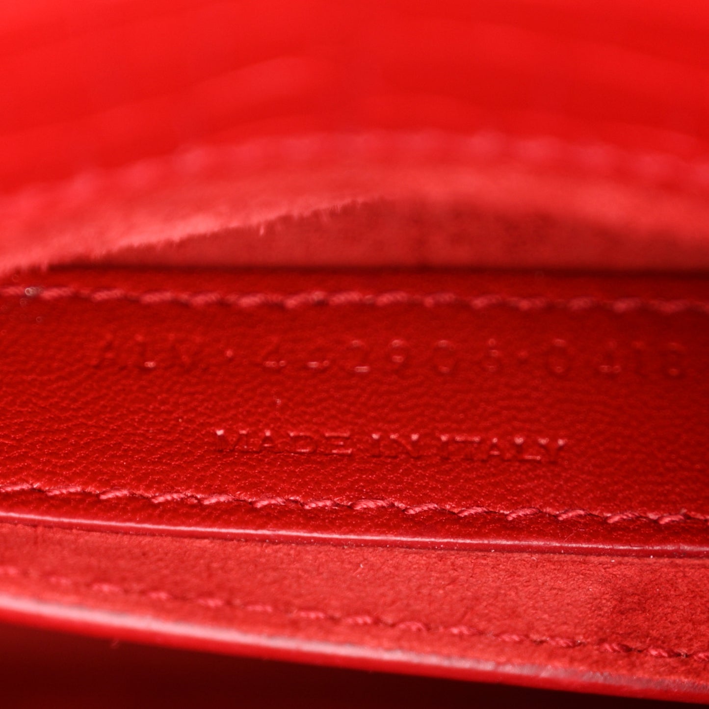 Calfskin Crocodile Embossed Medium Monogram Sunset Rouge Eros