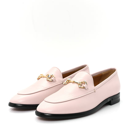 Gucci Malaga Kid Crystal Horsebit Womens Jordaan Loafers 40 Pink Hibiscus 36 Pink Hibiscus 4 of 10