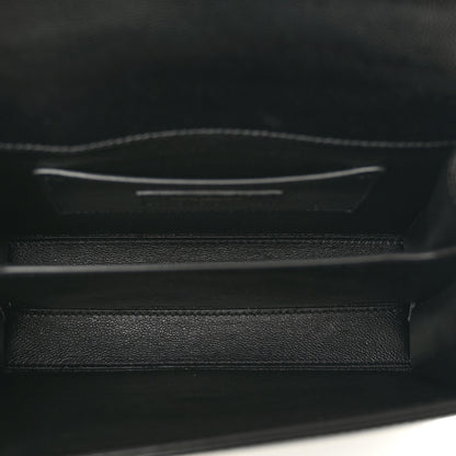Saint Laurent Grain de Poudre Mini Classic Monogram Cassandra Top Handle Black 5 of 9
