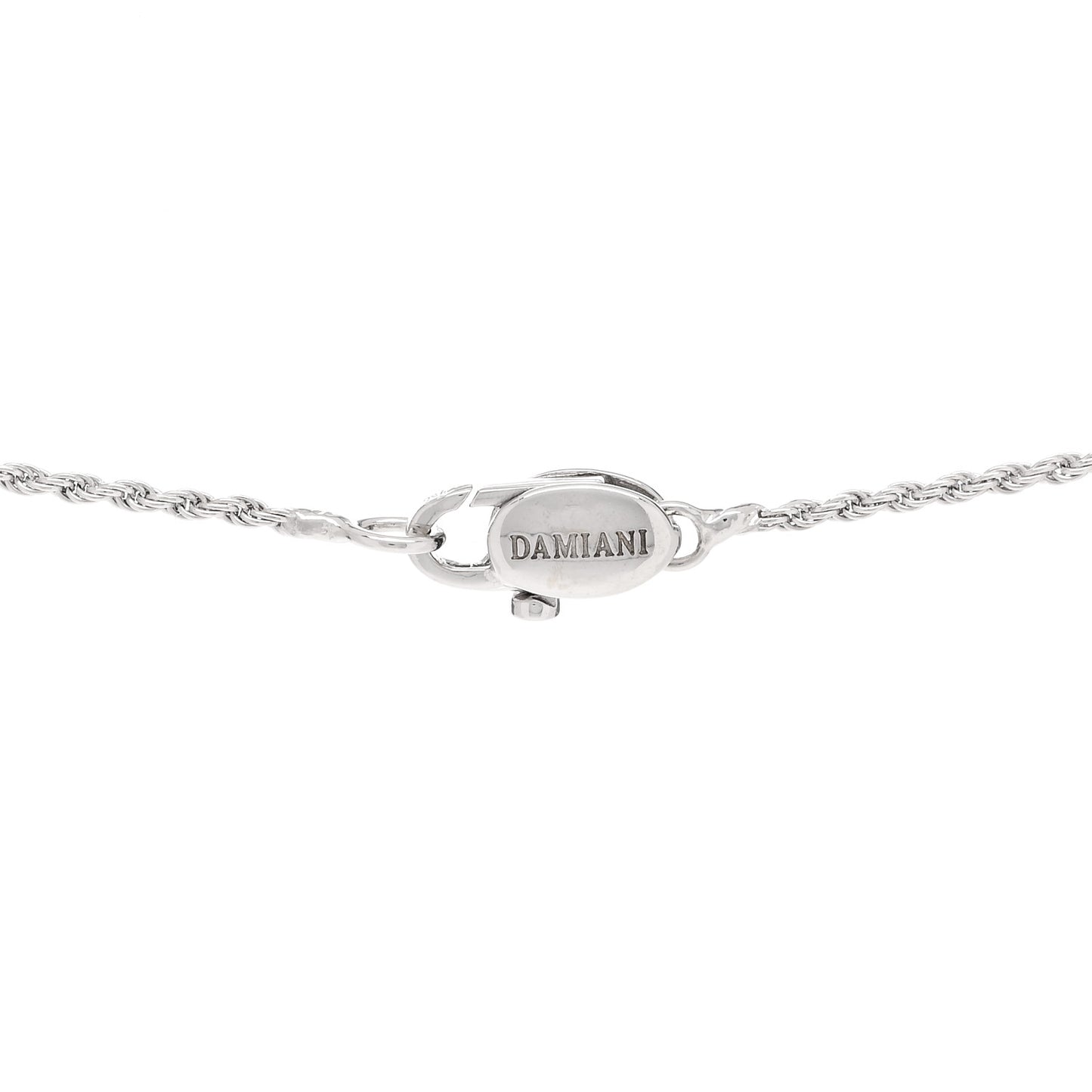 18K White Gold Diamond Small Belle Epoque Cross Pendant Necklace