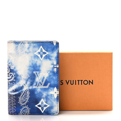 Louis Vuitton Cowhide Monogram Bandana Pocket Organizer Blue 8 of 8