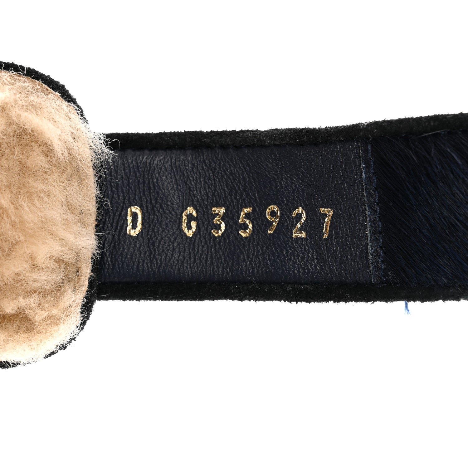 Chanel Calfskin Hair Suede Shearling Dad Sandals 39.5 Navy Black 5 of 8