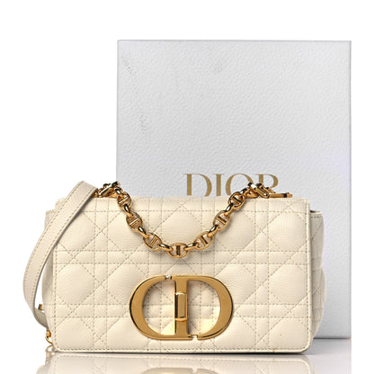 Christian Dior Calfskin Cannage Small Caro Bag Ivory 10 of 10
