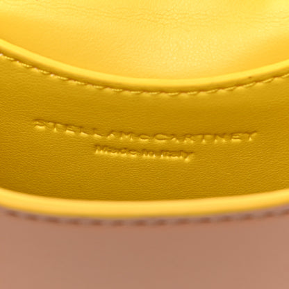 Stella McCartney Eco Alter Nappa Perforated Graffiti Logo Micro Coin Purse Yellow 6 of 9