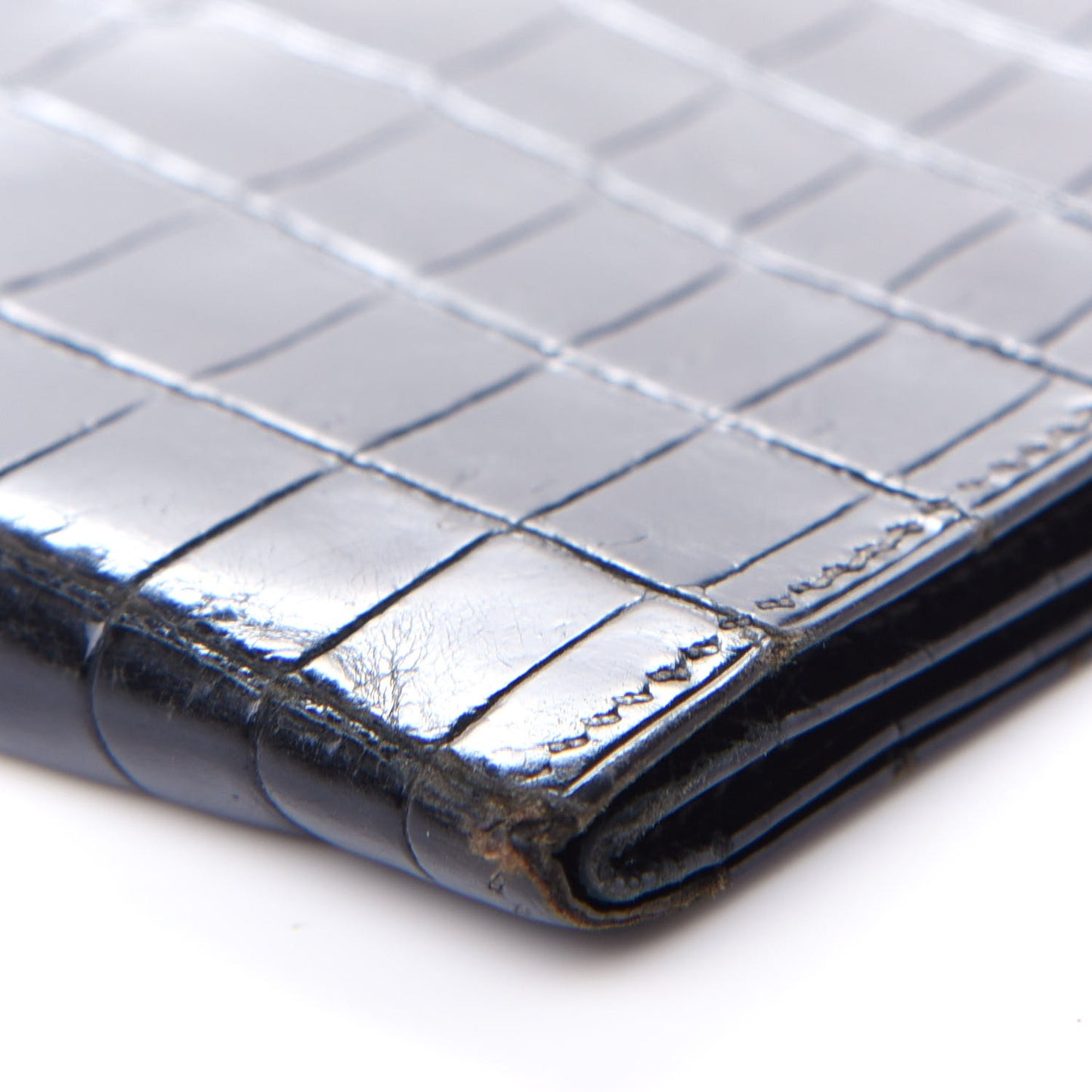 Shiny Alligator Wallet Black