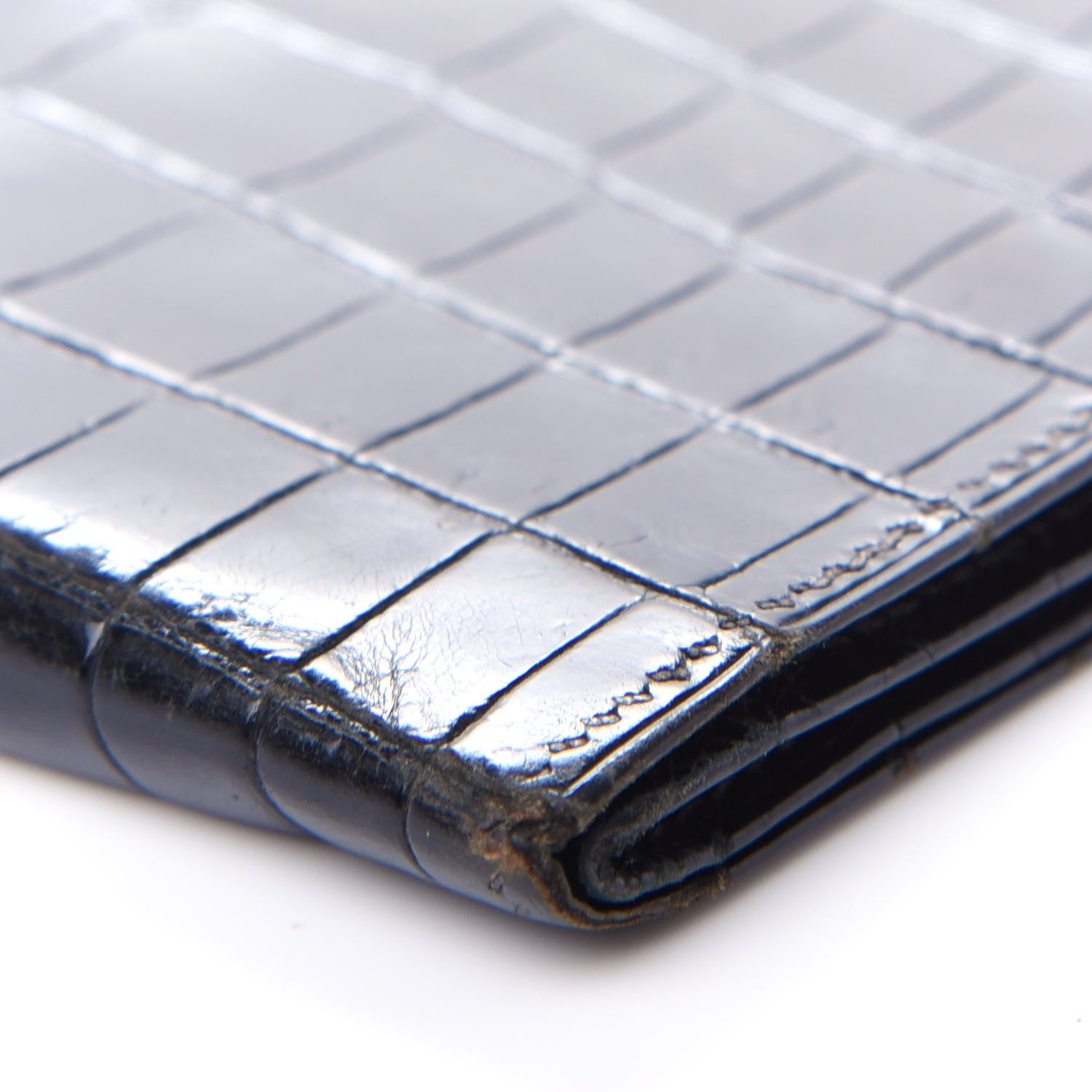 Hermes Shiny Alligator Wallet Black 9 of 9