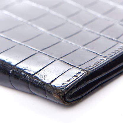Hermes Shiny Alligator Wallet Black 9 of 9