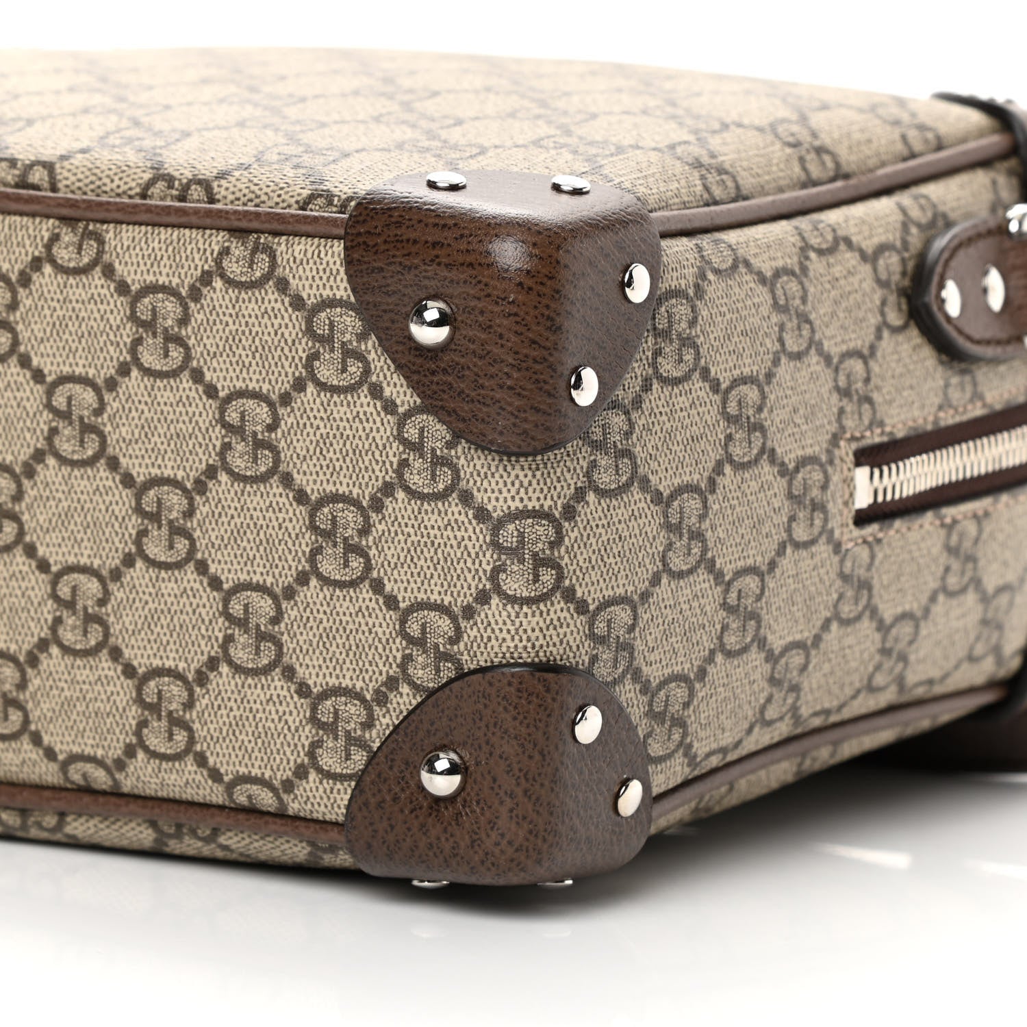 Gucci GG Supreme Monogram Textured Calfskin Square Messenger Bag Beige Ebony New Acero 10 of 11