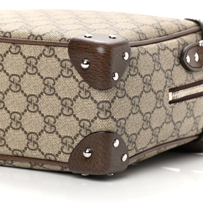 Gucci GG Supreme Monogram Textured Calfskin Square Messenger Bag Beige Ebony New Acero 10 of 11