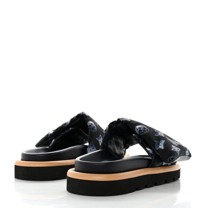 Louis Vuitton Nylon Monogram Womens Pool Pillow Comfort Mules 36 Navy Blue 4 of 10