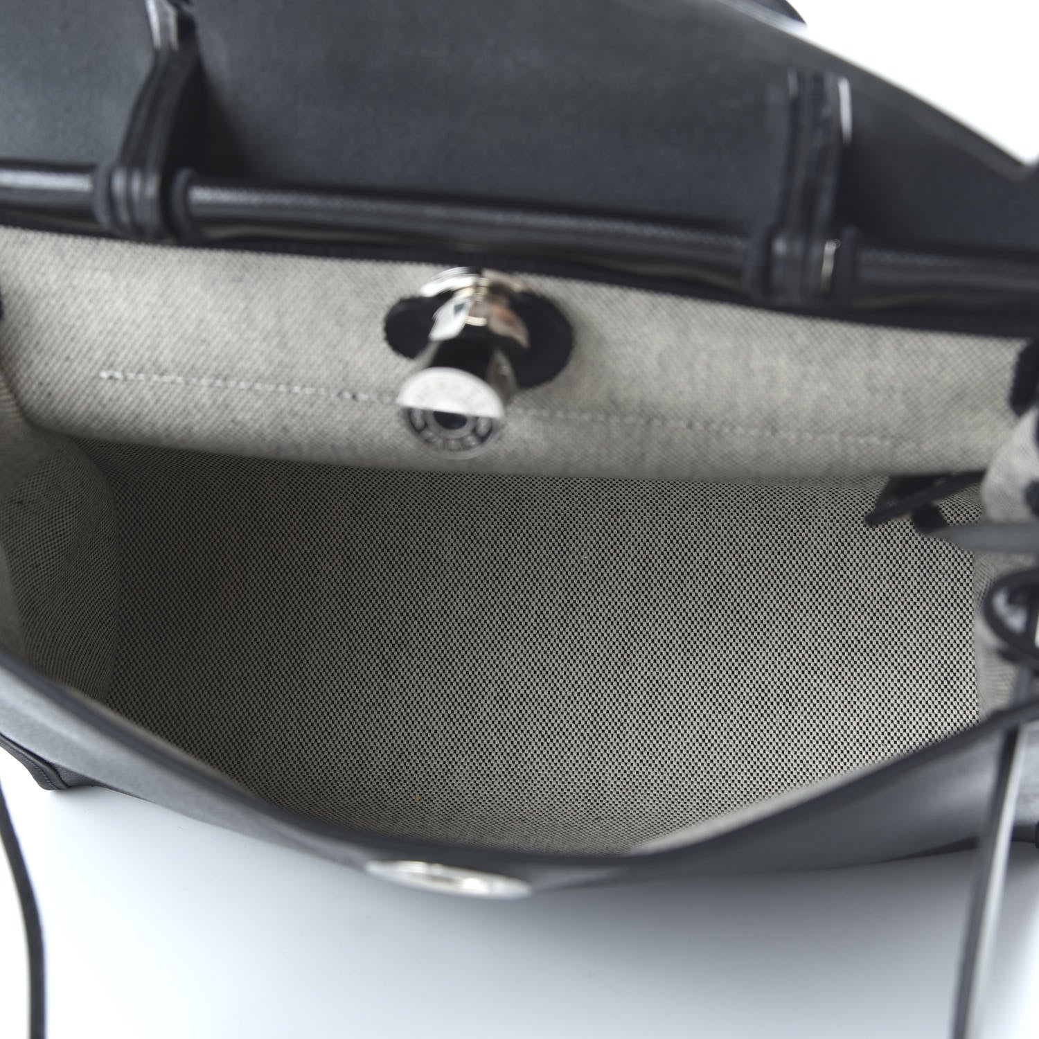 Hermes Toile H Berline Vache Hunter Herbag Zip PM 31 Black Ecru 5 of 9
