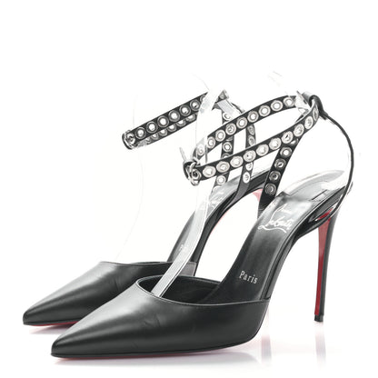 Christian Louboutin Calfskin Embellished Pumpaclou 100 Pumps 39.5 Black 3 of 7