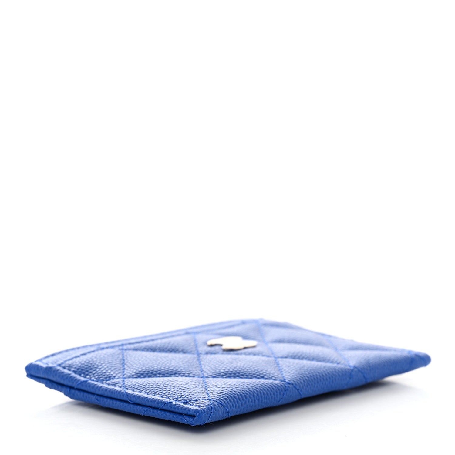 Chanel Caviar Quilted Card Holder Blue 4 of 9