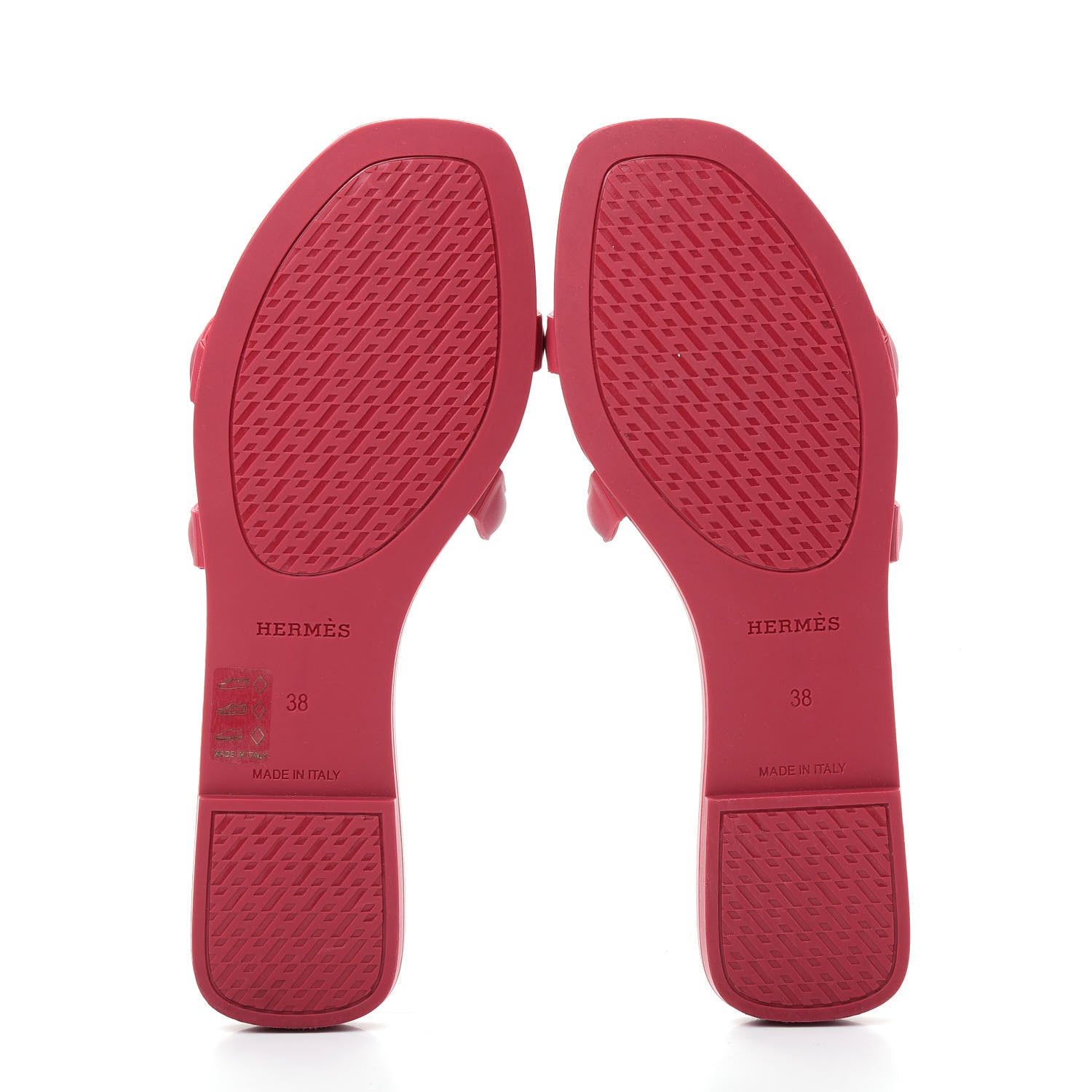 Hermes Rubber Aloha Sandals 38 Rose Baie 6 of 11