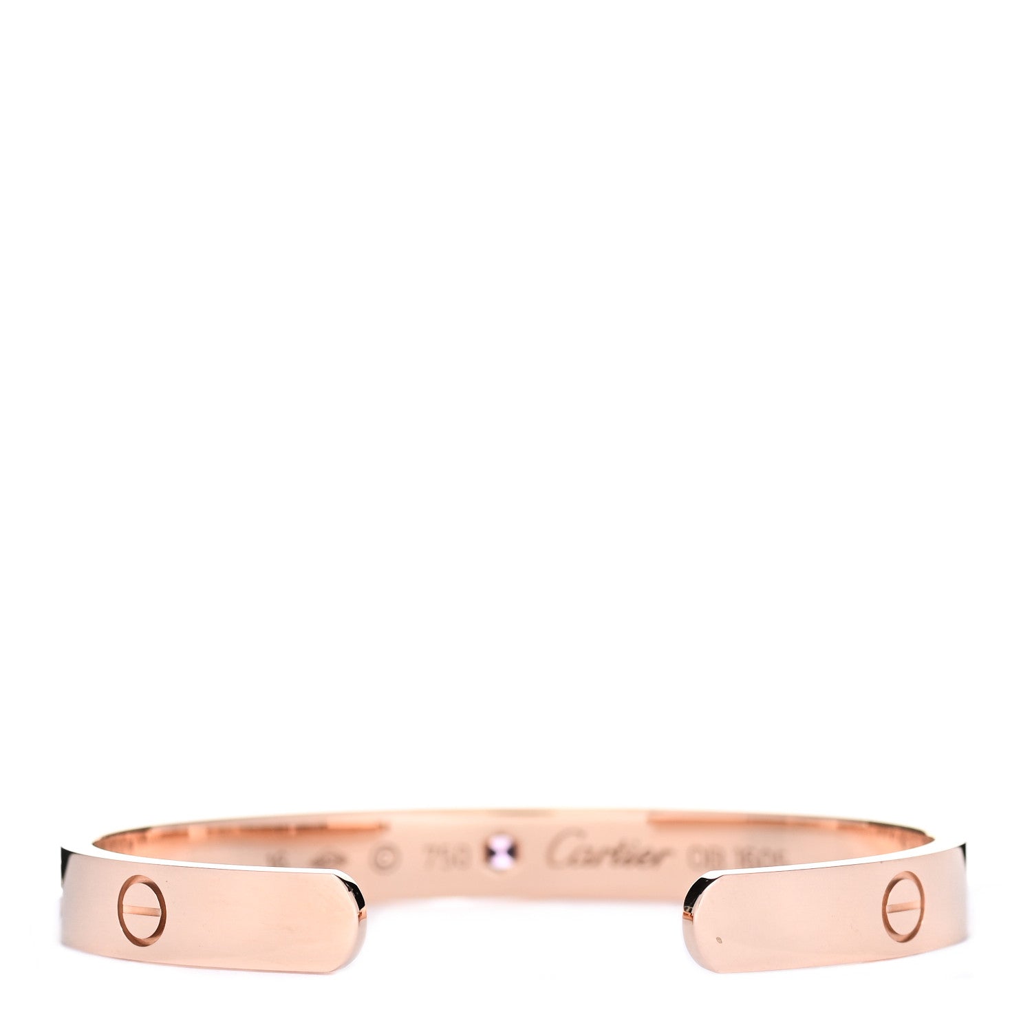 Cartier 18K Pink Gold Pink Sapphire LOVE Cuff Bracelet 16 2 of 3