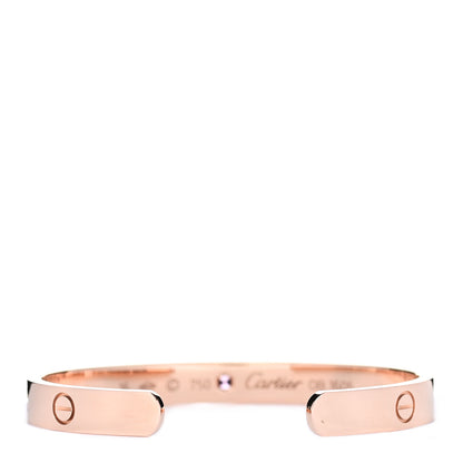 Cartier 18K Pink Gold Pink Sapphire LOVE Cuff Bracelet 16 2 of 3