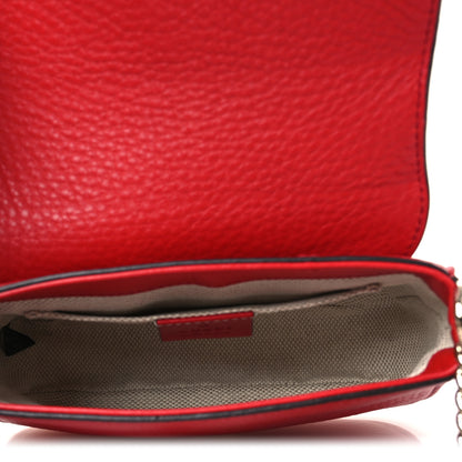 Gucci Pebbled Calfskin Small Soho Flap Crossbody Red 4 of 9
