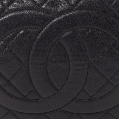 Chanel Caviar Expandable Zip Shoulder Bag Black 8 of 10