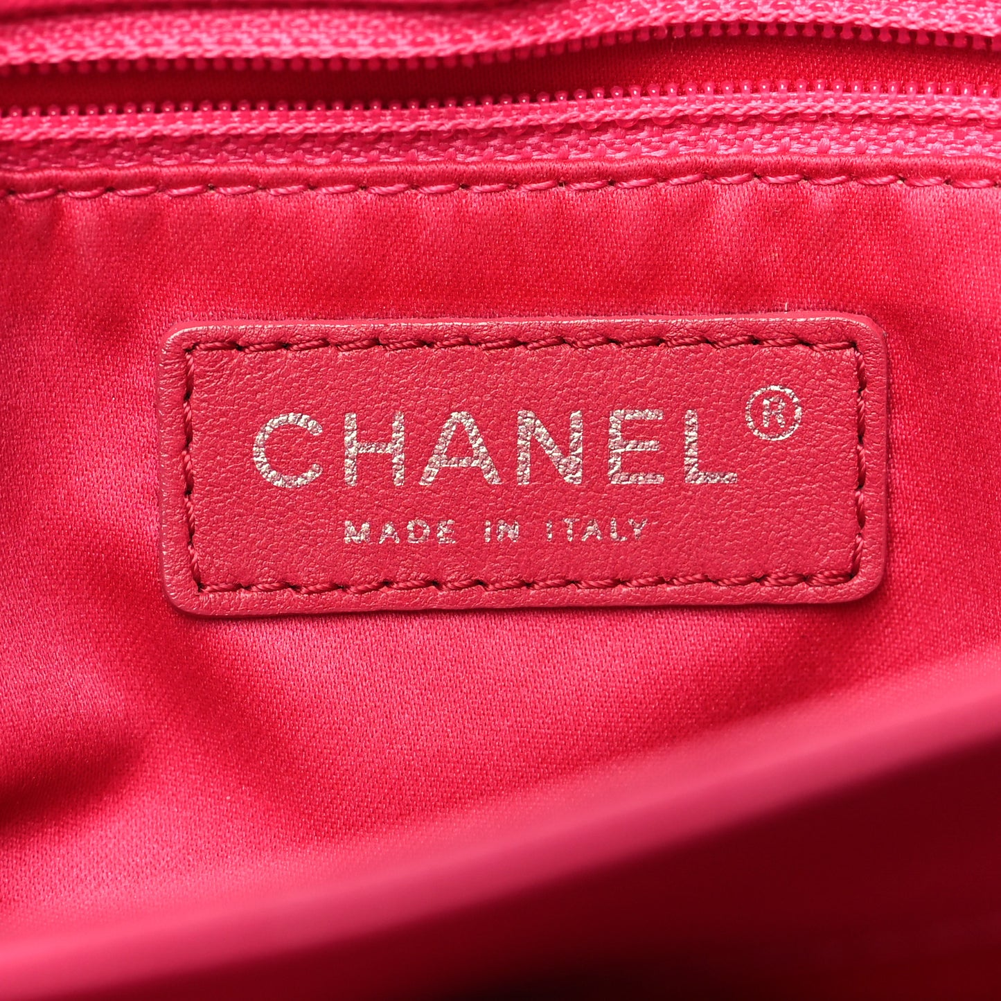 Calfskin Stitched Double Flap Bag Pink