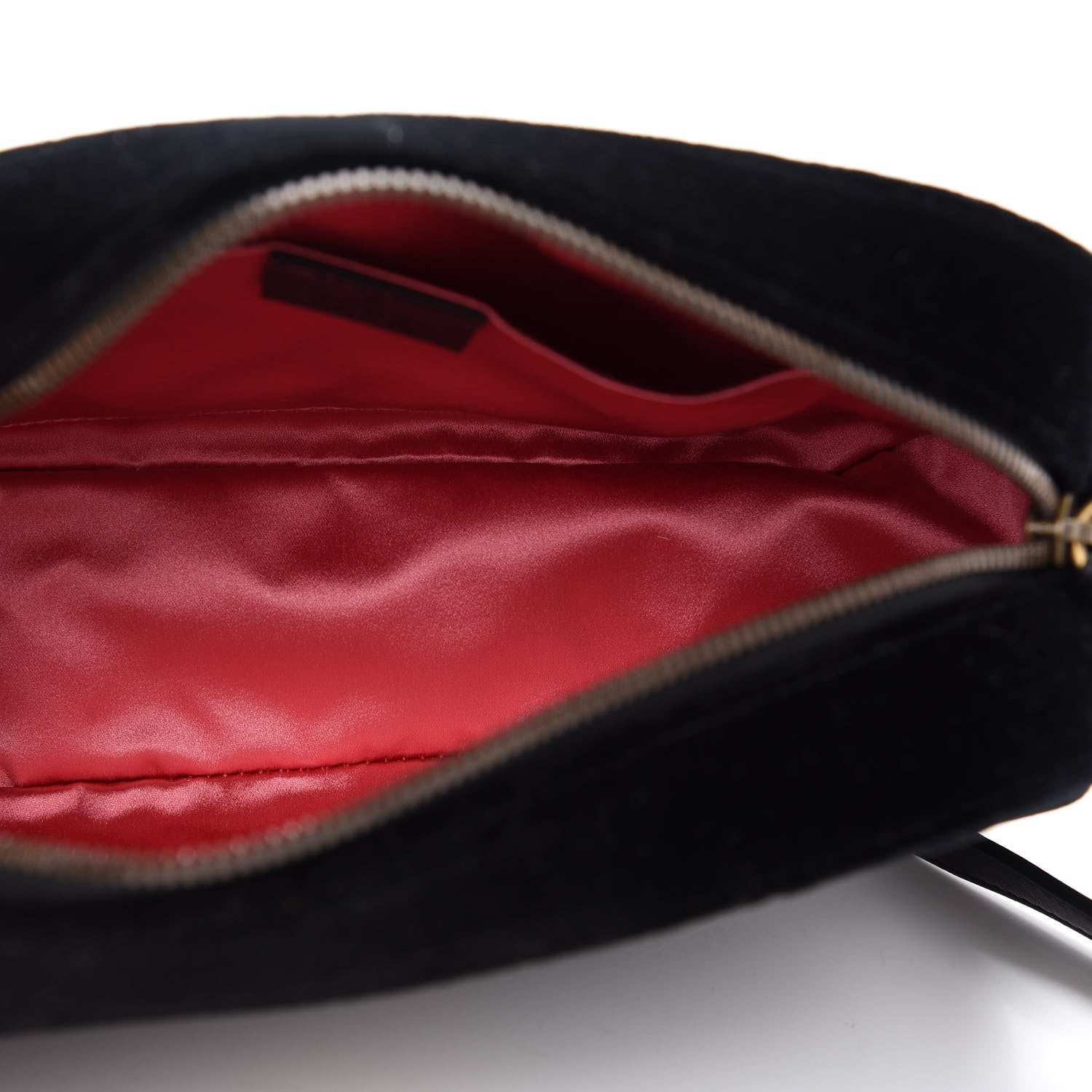 Gucci Velvet Matelasse Small GG Marmont Chain Shoulder Bag Black 5 of 9
