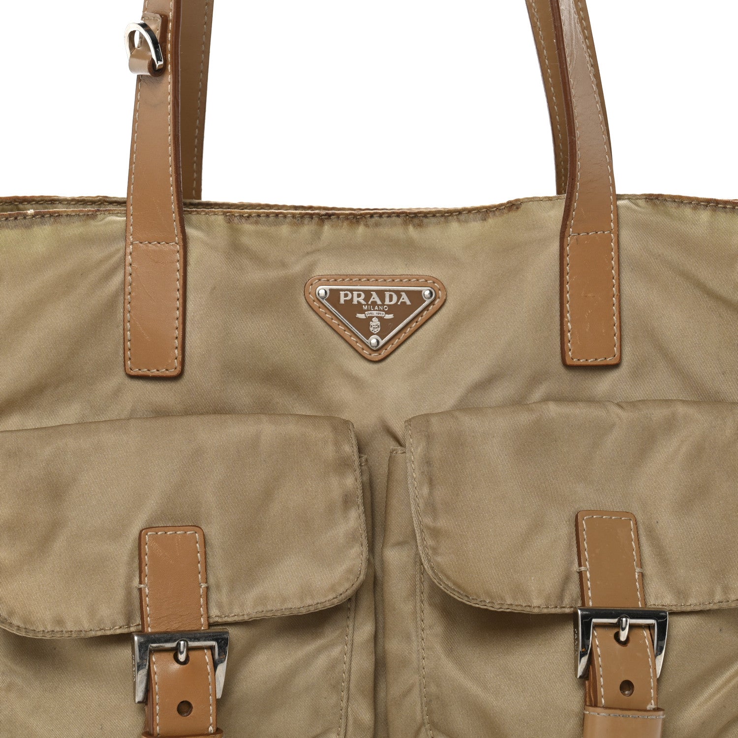 Prada Nylon Vela Shopping Tote Sesamo 8 of 19