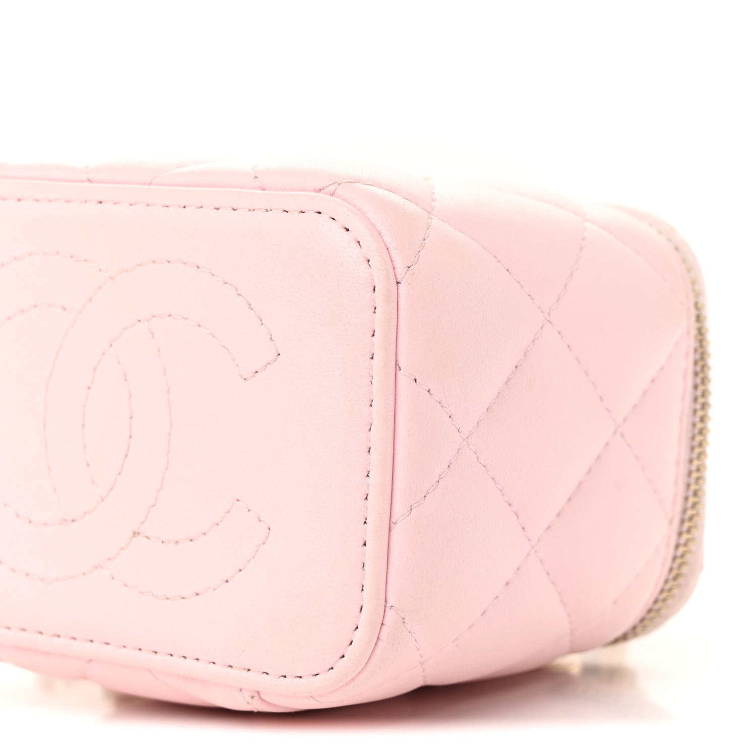 Chanel Lambskin Quilted Enamel Coco Mini Vanity Case With Chain Pink 10 of 12