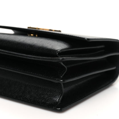 Saint Laurent Coated Bark Calfskin Medium Monogram Sunset Black 10 of 10