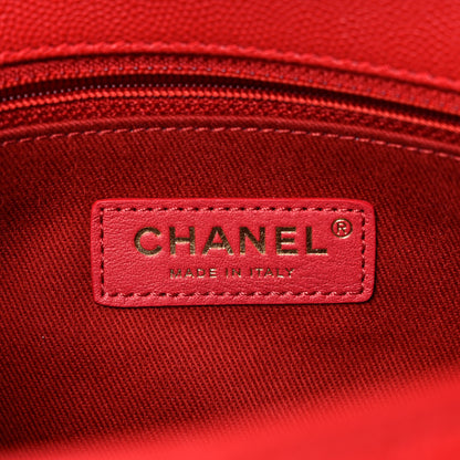 Chanel Caviar Quilted Medium Coco Handle Flap Red 6 of 10