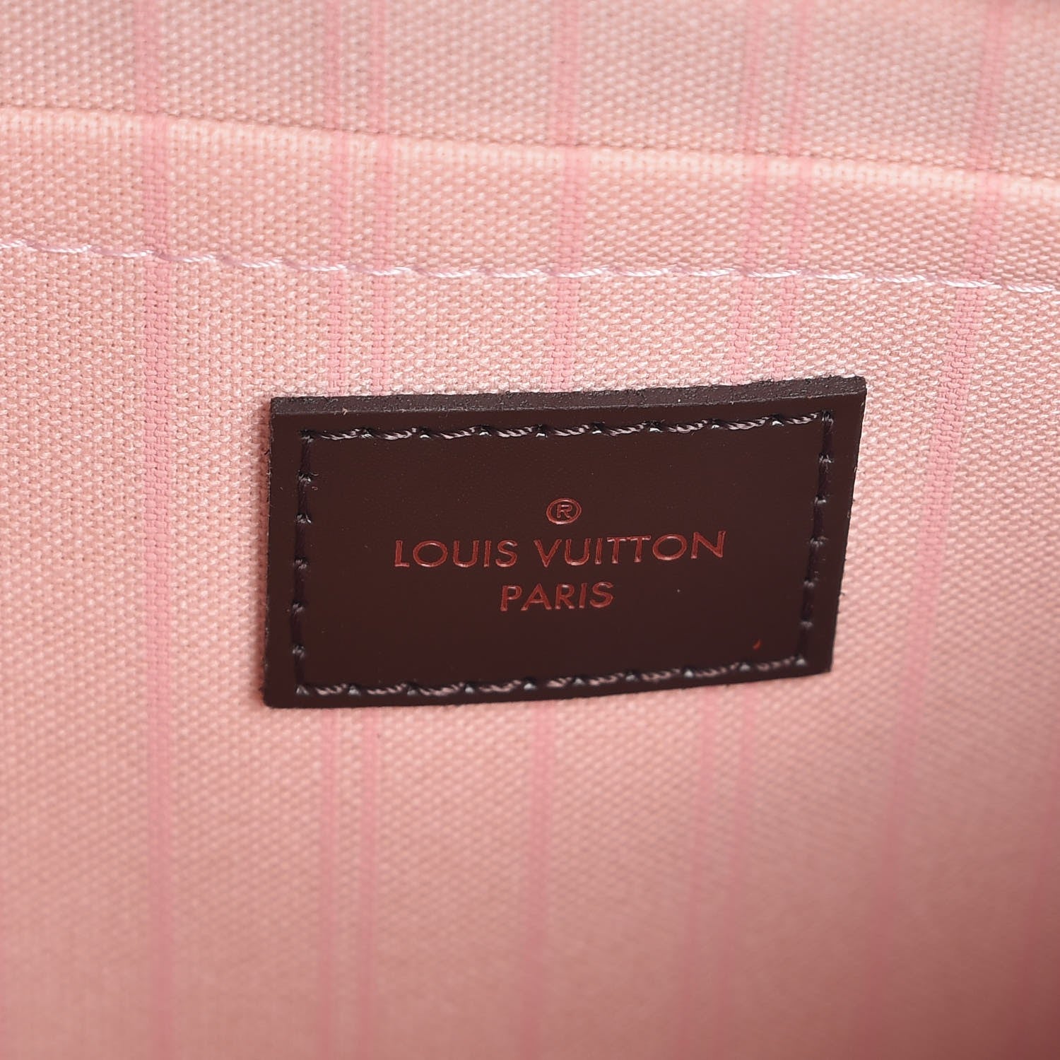 Louis Vuitton Damier Ebene Neverfull MM GM Pochette Rose Ballerine 6 of 13