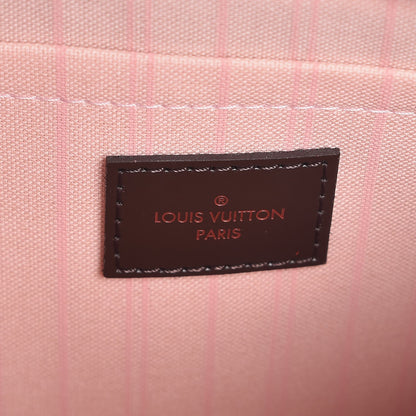 Louis Vuitton Damier Ebene Neverfull MM GM Pochette Rose Ballerine 6 of 13