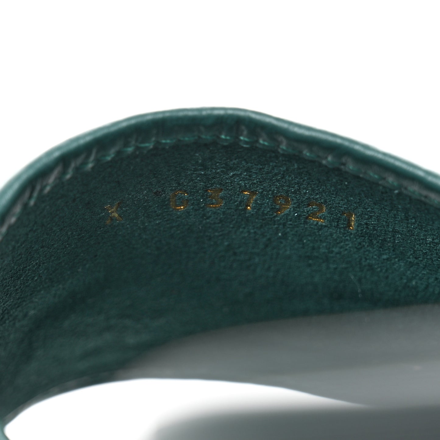 Embroidered Fabric Calfskin Slide Sandal 38 Green