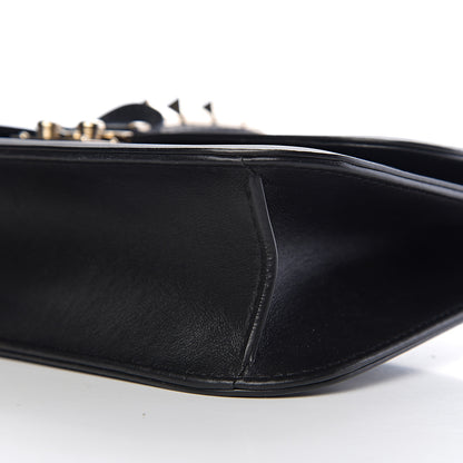 Valentino Garavani Vitello Medium Glam Lock Rockstud Flap Black 7 of 8