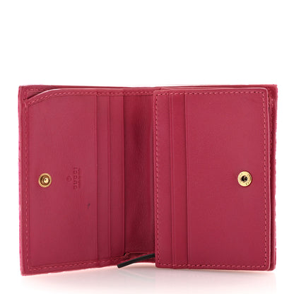 Gucci Velvet Matelasse Pearl Love Embroidered GG Marmont Card Case Wallet Light Raspberry Rose 5 of 10