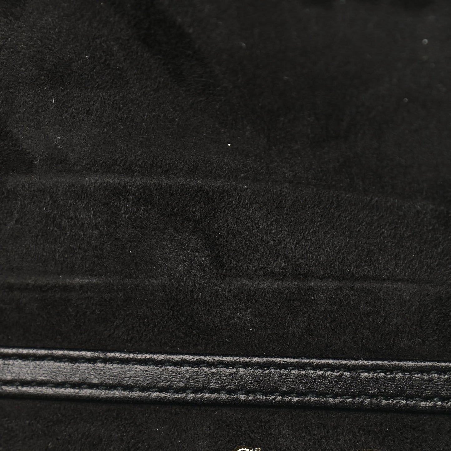 Patent Studded Diorama Wallet on Chain Pouch Black