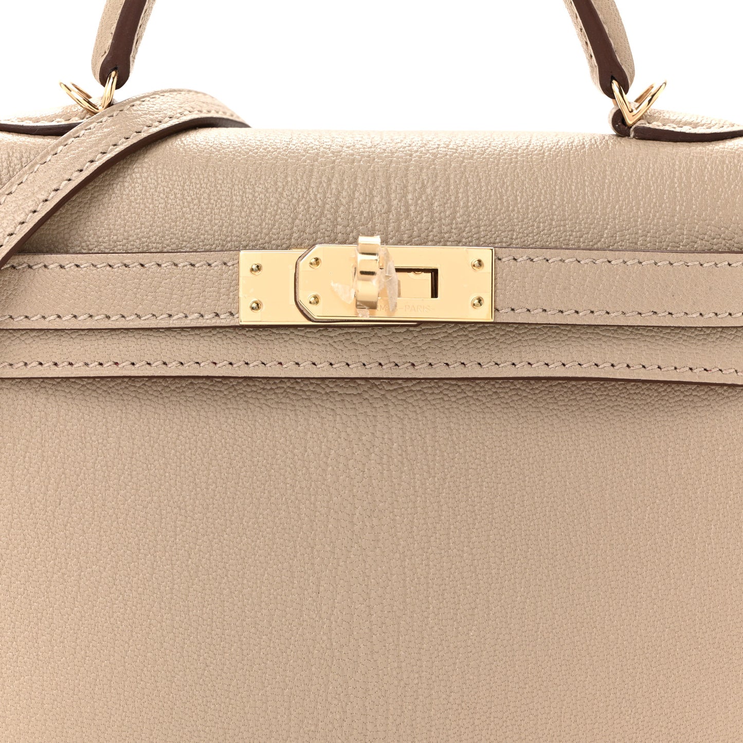 Chevre Mysore Horseshoe Mini Kelly Sellier 20 Gris Tourterelle Rose Mexico