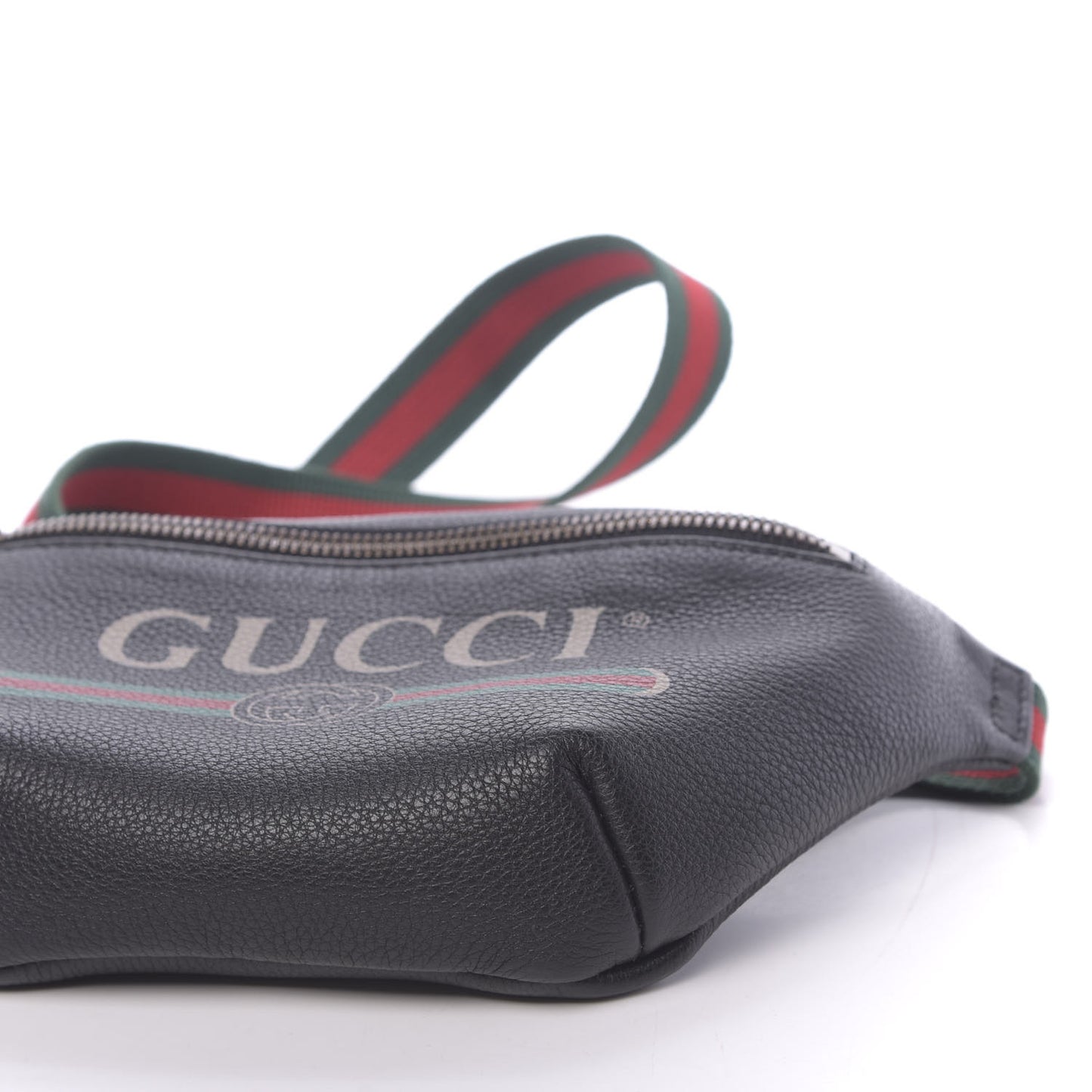 Grained Calfskin Small Logo Belt Bag Black
