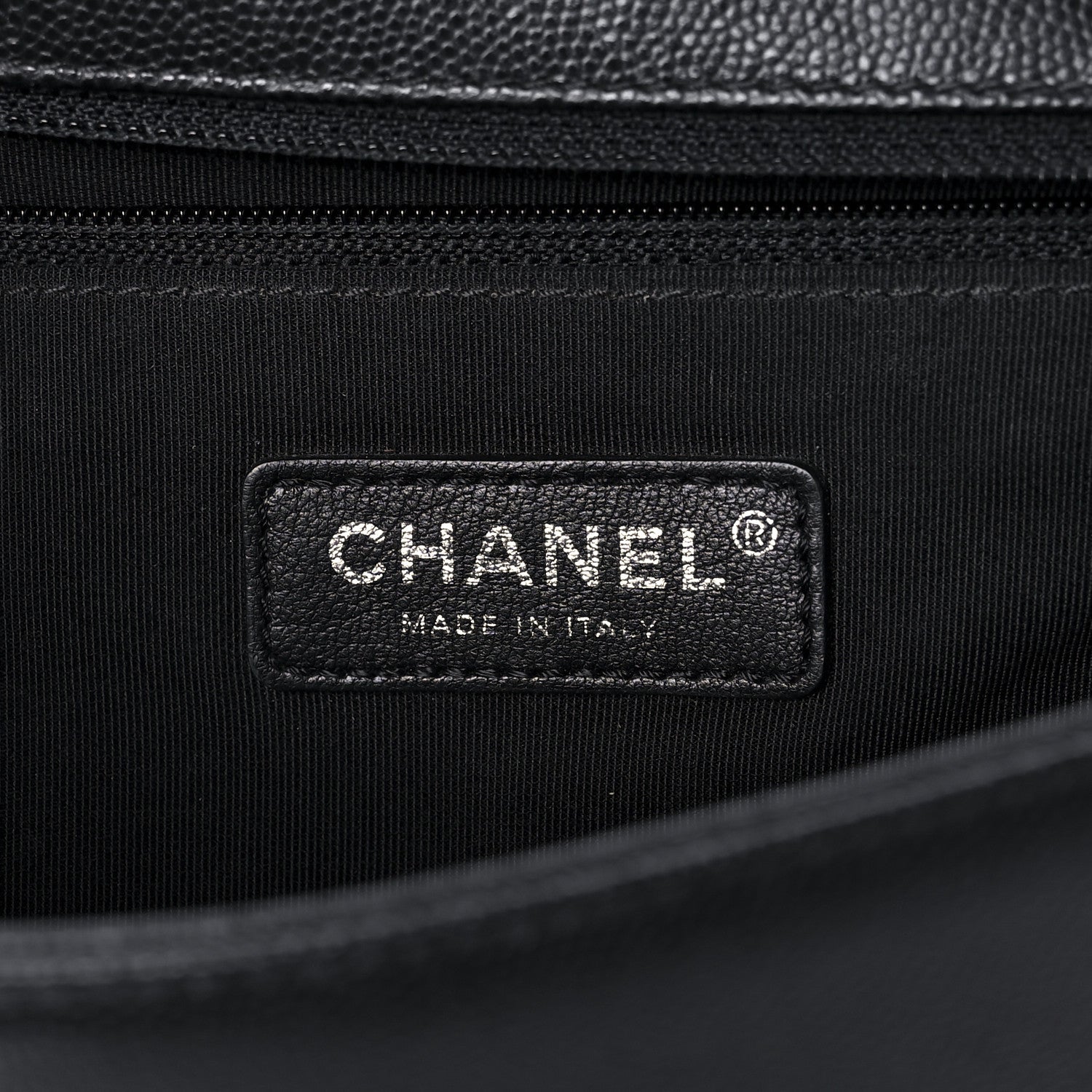 Chanel Caviar Chevron Quilted New Medium Boy Flap Black 6 of 9