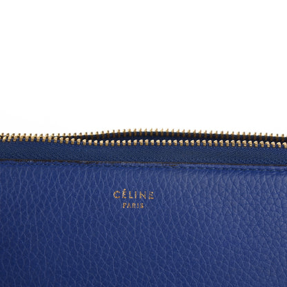 Celine Calfskin Large Zip Around Multifunction Wallet Indigo Beige 7 of 8