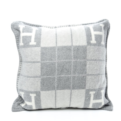 Hermes Wool Cashmere Avalon III Pillow PM Ecru Gris Clair 2 of 3