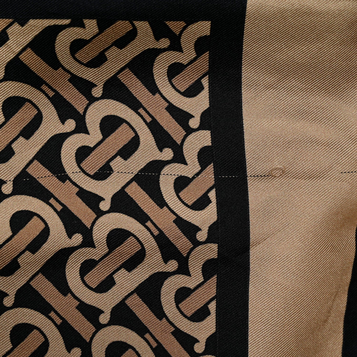 Burberry Silk Vintage Check Icon Stripe TB Monogram Print Scarf Archive Beige 3 of 5