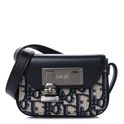 Christian Dior Oblique Smooth Calfskin Nano Pouch Beige Black 1 of 8