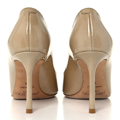 Jimmy Choo Patent Agnes 85 Pumps 36 Nude 6 of 10