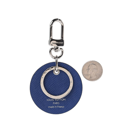 Louis Vuitton Taiga LV Circle Bag Charm Key Holder Ocean 2 of 4