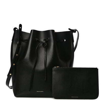 Mansur Gavriel Vegetable Tanned Calfskin Bucket Bag Black Ballerina 1 of 25