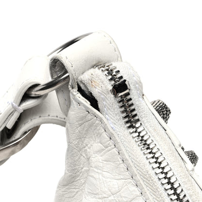 Balenciaga Agneau Arena Crystal Le Cagole Shoulder Bag XS Optic White 18 of 18