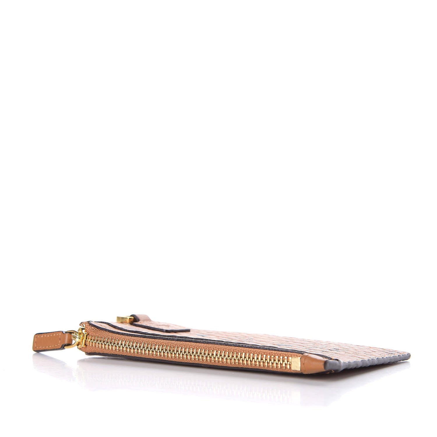 MCM Visetos Neck Strap Card Case Holder Cognac 3 of 5