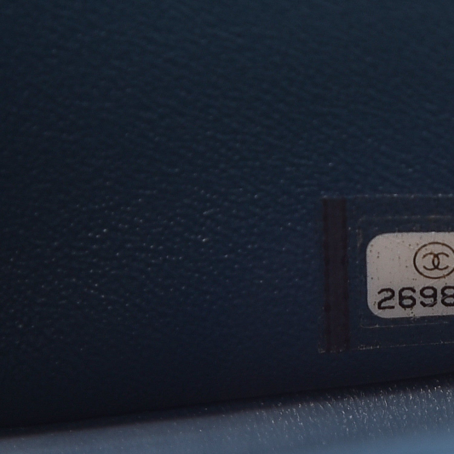 Chanel Caviar Chevron Quilted Jumbo Double Flap Blue 9 of 10