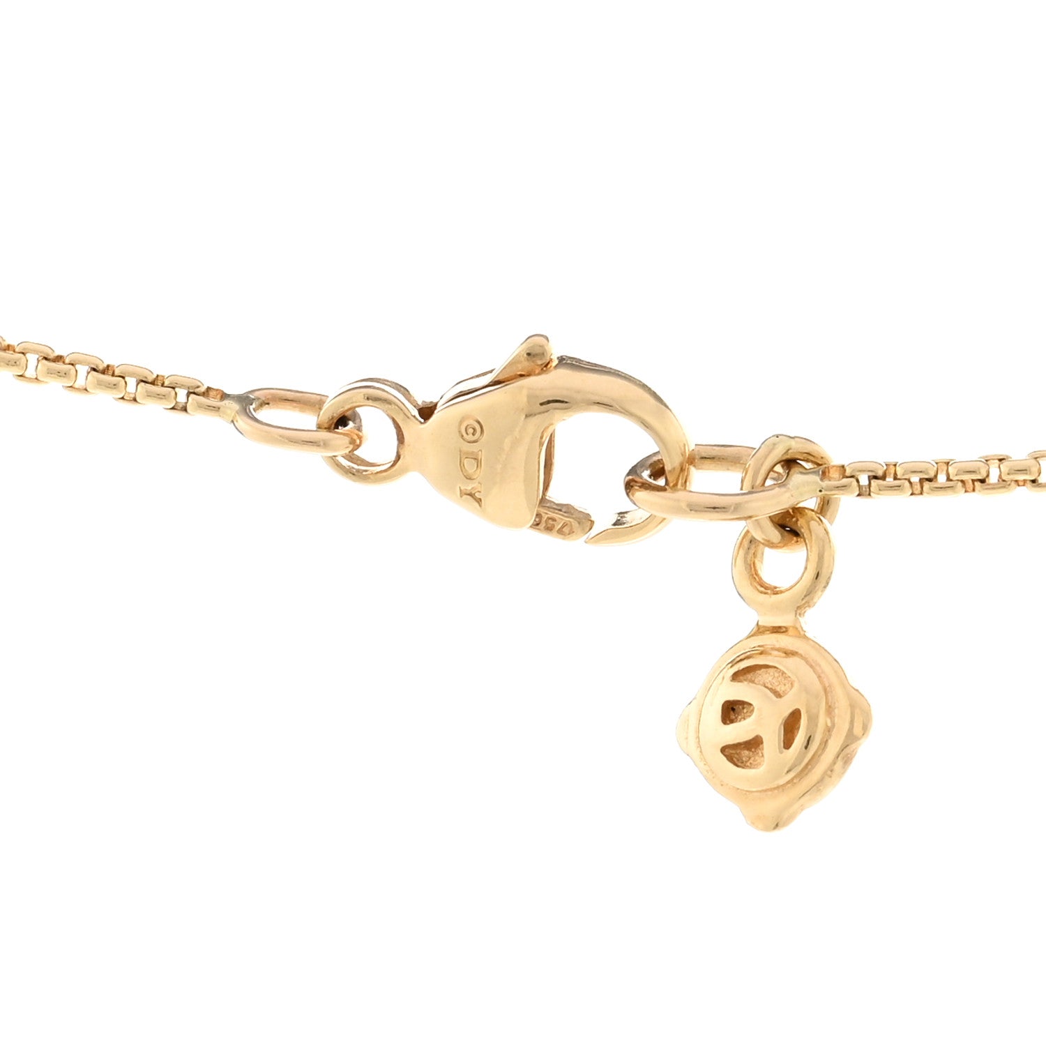 David Yurman 18K Yellow Gold Black Onyx Rio Rondelle Long Station Necklace 4 of 4