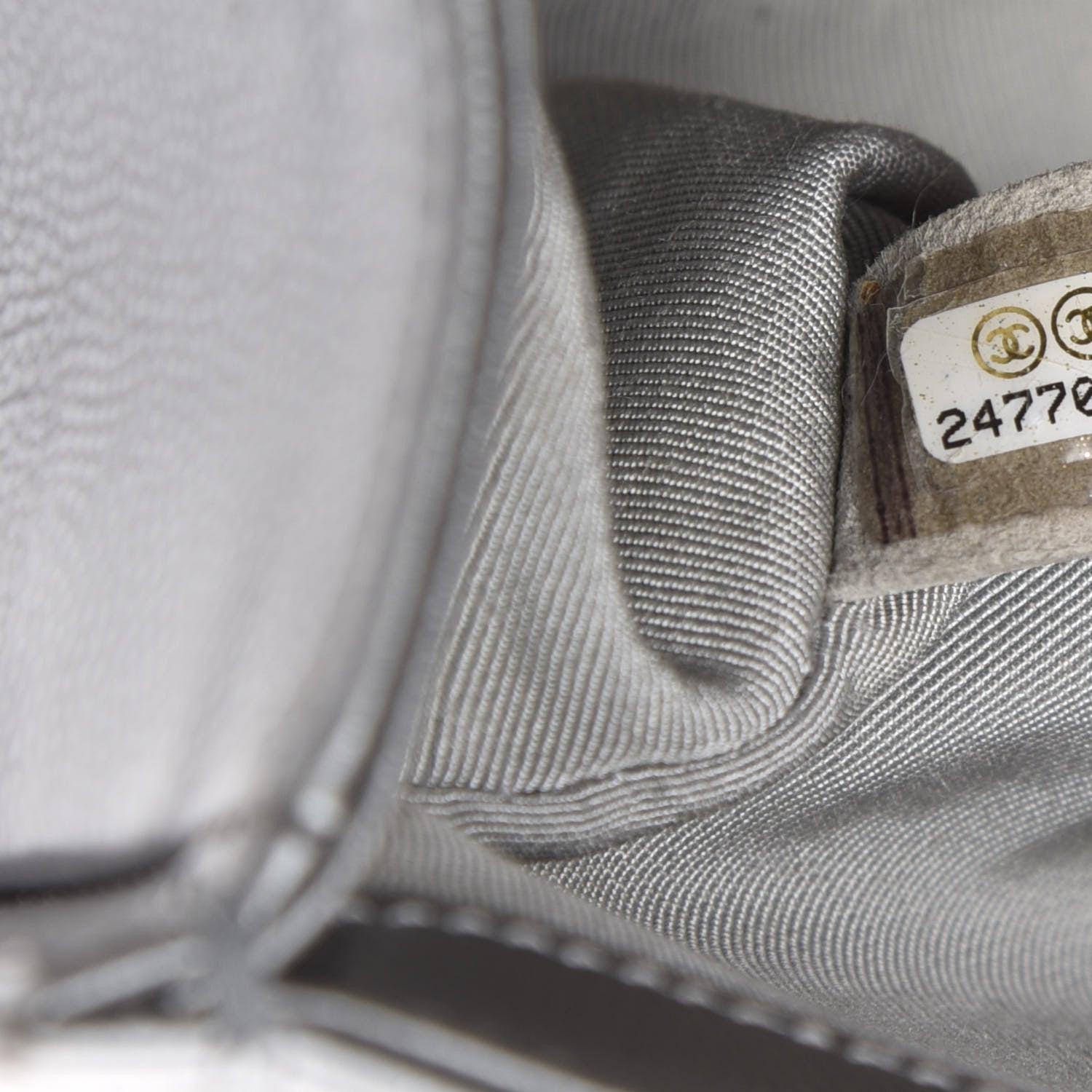 Chanel Metallic Caviar Quilted Medium Boy Flap Silver 12 of 14
